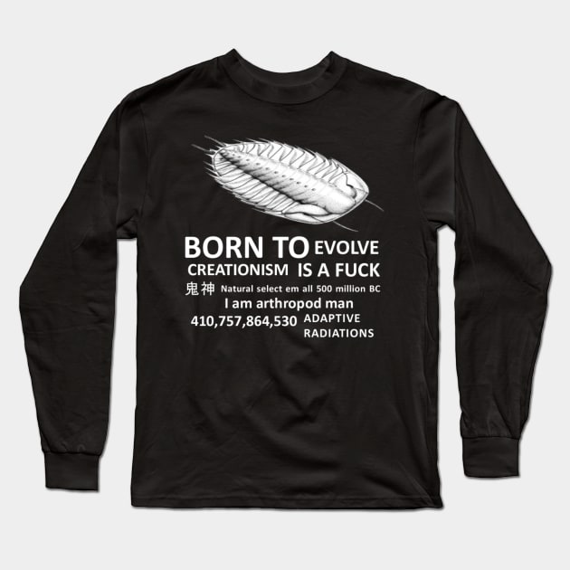 creationism is a fuck Long Sleeve T-Shirt by stickerjock